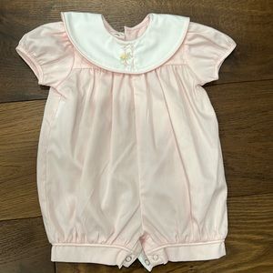 Girl initial “E” romper